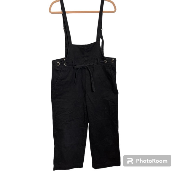Mod Ref Lockhart Wide Leg Black Denim Overall Size Medium - Picture 4 of 7